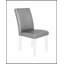 Ensemble de chaises d'appoint en bois 2 pièces avec sièges rembourrés en tissu, aspect vieilli naturel pour les salles à manger rustiques et modernes
