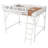 Full Size Loft Bed with Ladder, Metal Full Loft Bed with Storage Shelves, High Loft Bed-372287493