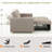 Ross 48.7"W Square Arm Linen Back Convertible Sleeper Sofa with Cushions, Adjustable Backrest for Small Spaces, Living Room,-2042901736