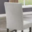 Ensemble de 2 chaises d'appoint Parsons en tissu gris clair avec pieds en bois gris Luna