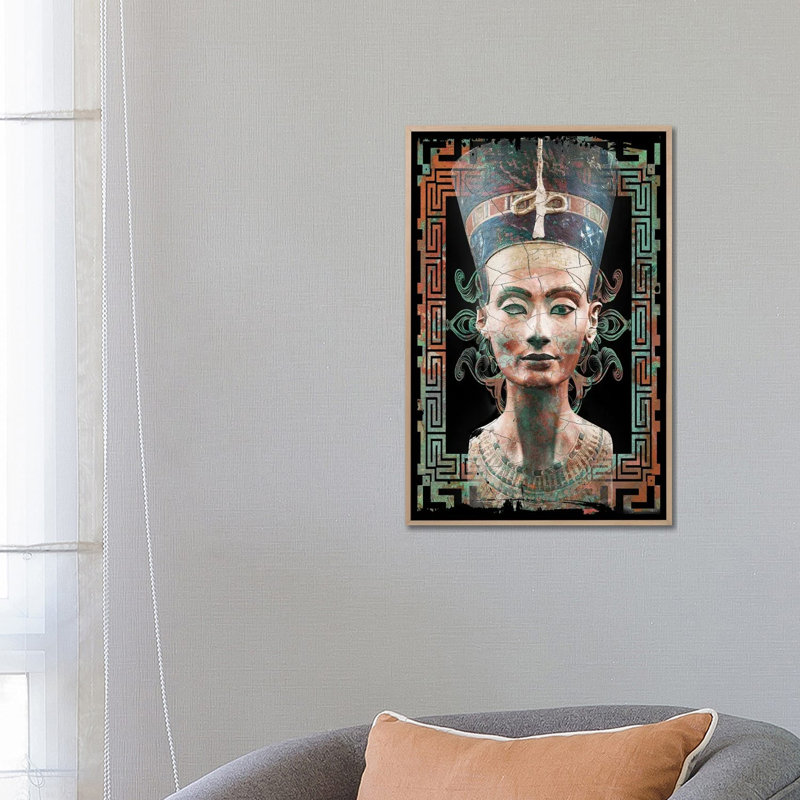 Égypte II - reproduction d'art murale - toile encadrée, 26" x 18", Framed Canvas, Beige
