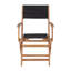 Chaise de patio pliante en acacia Zane
