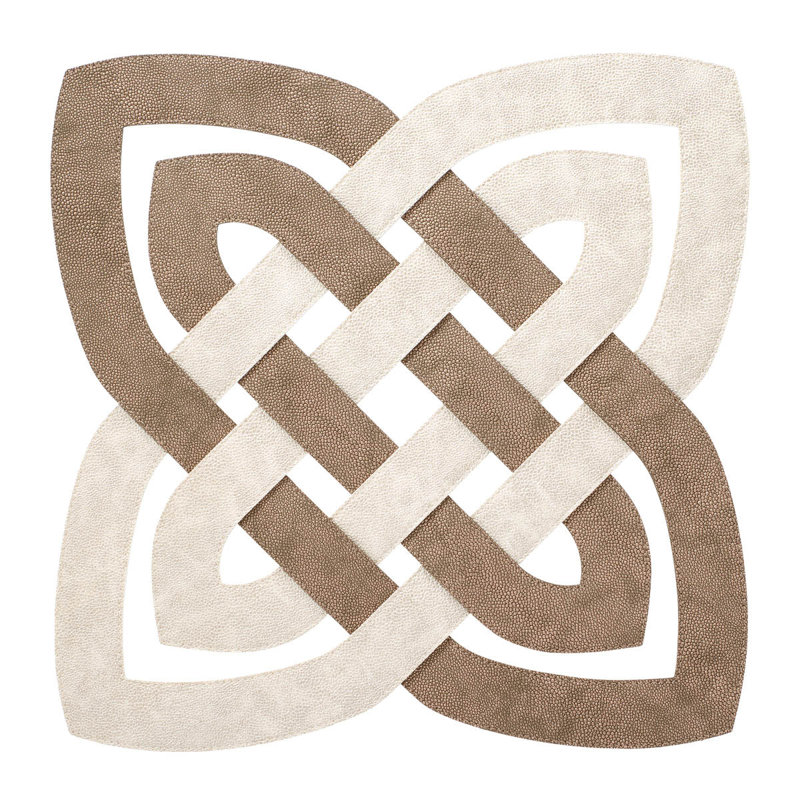 Archer Vinyl Square Placemats, Bronze/Pearl