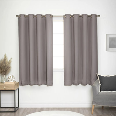 Adina Sevan Solid Thermal Grommet Curtain Panels