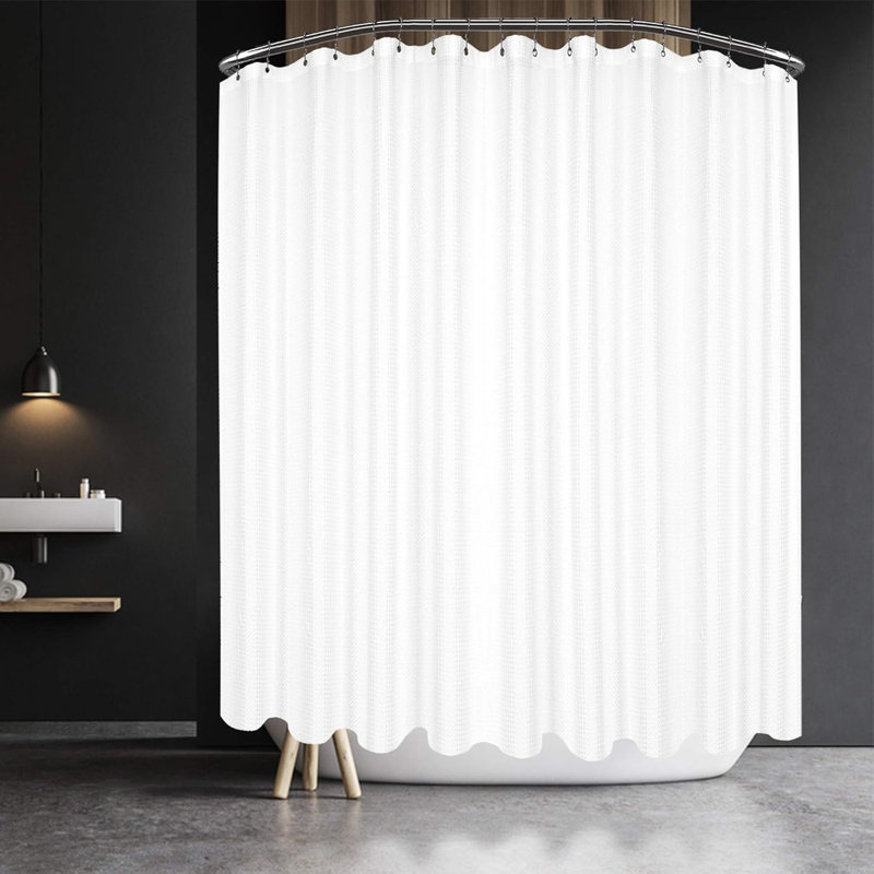Rideau de douche Luxury, H 72 po x l 144 po, Blanc