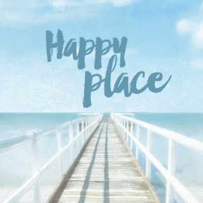 Happy Place Dock - Wrapped Canvas Painting
