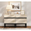 Ensemble de chambre à coucher 4 pièces 4 pièces, commode 94,5 pouces avec 12 tiroirs et 2 tables de chevet avec 2 tiroirs, ensemble de 4 chambres-460495941