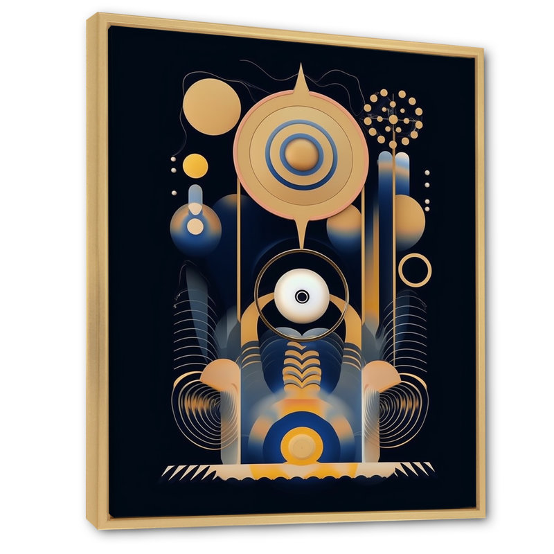 Futur minimalisme géométrie de la sensibilisation - impression sur toile géométrique moderne, H 40 po x l 30 po x P 1,5 po