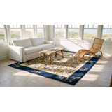 Antique Peking Chinese Floral Black, Ivory Beige Cream White 1920s Rug