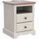 Farideh Rustic Nightstand with Charging Station, Side Bed Table with 2 Drawers & Open Shelf