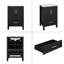 Meuble-lavabo autoportant simple de 24 po avec lavabo en céramique Lumina, noir, contreplaqué de bois franc, portes à fermeture en douceur et rangement réglable intérieur-2129112191-2129112186