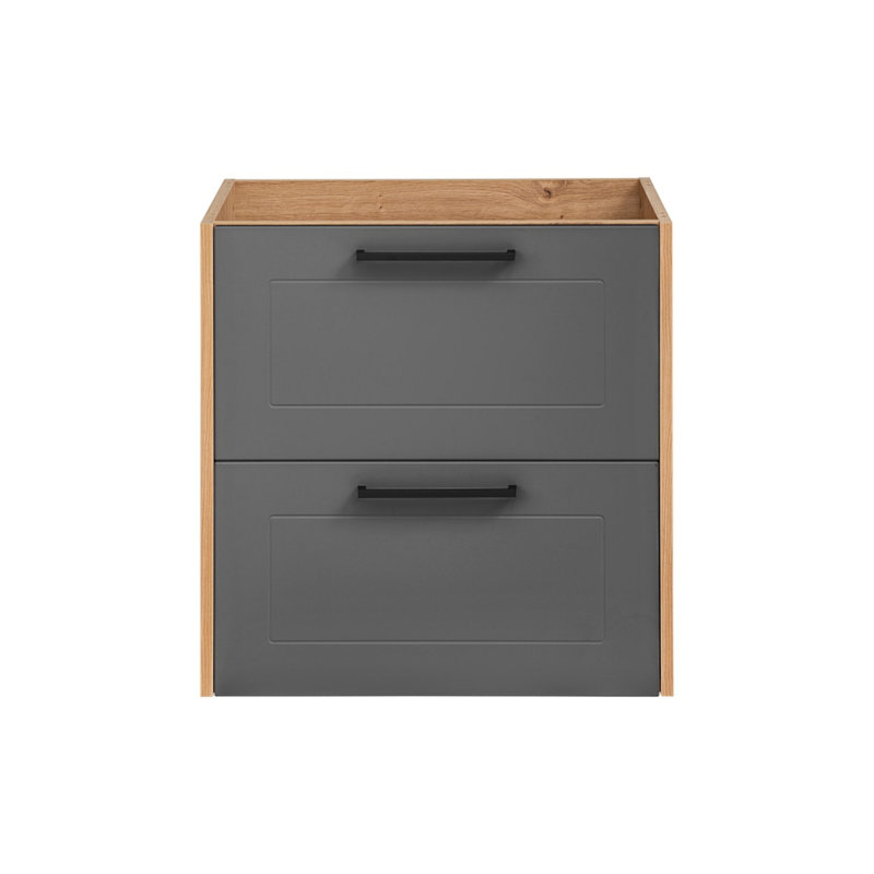 Eoghainn 60cm Single Bathroom Vanity Base Only in Grey/Brown, Grey