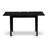 Dining Set Includes a Rectangle Table and Stackable Polyester Chairs, Black-1780971374