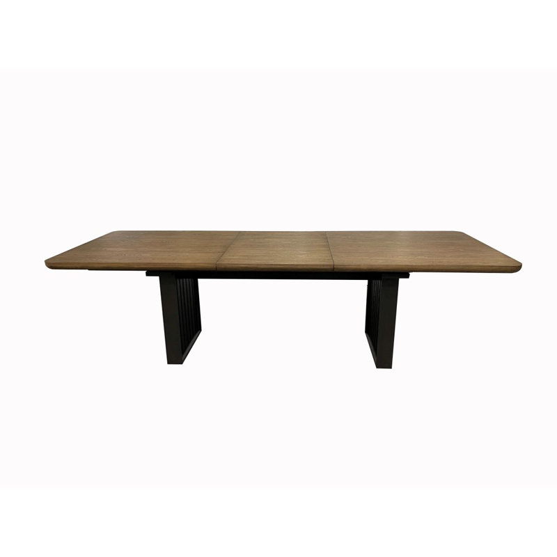 Table à double piédestal au fini latté