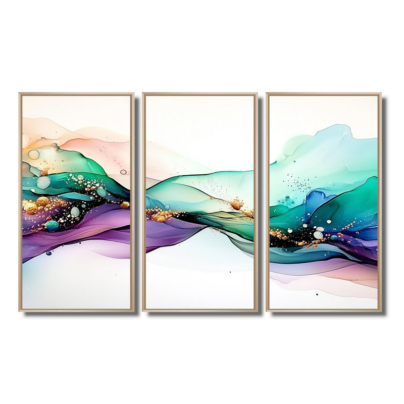 «Ethereal Violet», impression d'art mural, Naturel, Reproduction avec cadre flottant, H 40 po x l 60 po