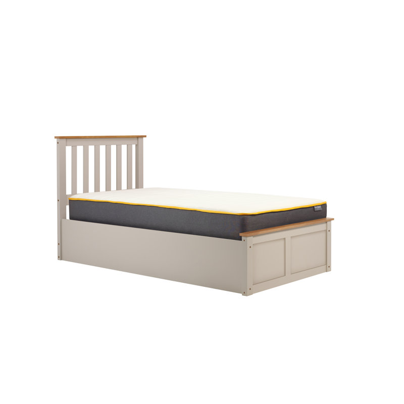 Verona Wooden Ottoman Bed, Pearl Grey, Single (3')