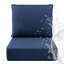 Coussins de chaise d'extérieur 2 pièces 20 x 23 + 23 x 24 po Ensemble de coussins de siège et de dossier profonds pour meubles de patio-1523145896