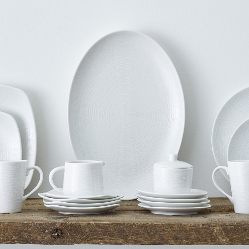 Noritake Colorscapes Swirl 6.5" Appetizer Plates, White