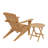 Grade A Teak Adirondack Chair Outdoor Patio Set of 2 (1 Chairs + 1 Side Table)