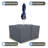Outdoor Square Dining Table & Chair Set Cover with Umbrella Hole, Heavy Duty Multipurpose Waterproof Outdoor Furniture Cover-282971601-282971592