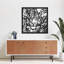 Décoration murale carrée abstraite avec tigre - ACM noir (32 po x 23,82 po)-492630758-492630759