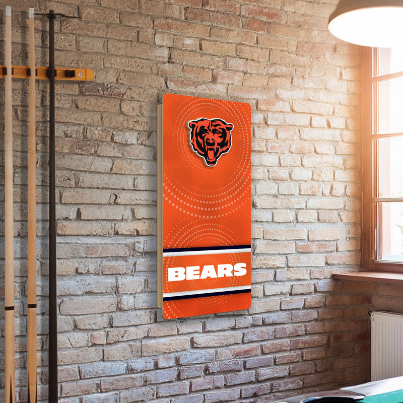 Mini-cornhole mural Chicago Bears