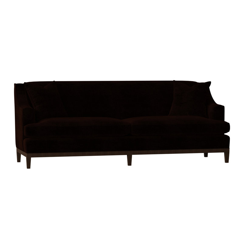 Cardiff Sofa, Gray, 72" W, Black Walnut