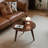 Solid Oak Wood Coffee Table with Walnut Finish | 23.6" Low Profile Modern Center Table | Easy Assembly & Family-Safe Design