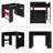 Full Size Wood Bunk Bed With Height-Adjustable Desk,Wardrobe,Ample Storage Space,And RGB Light-1466418548