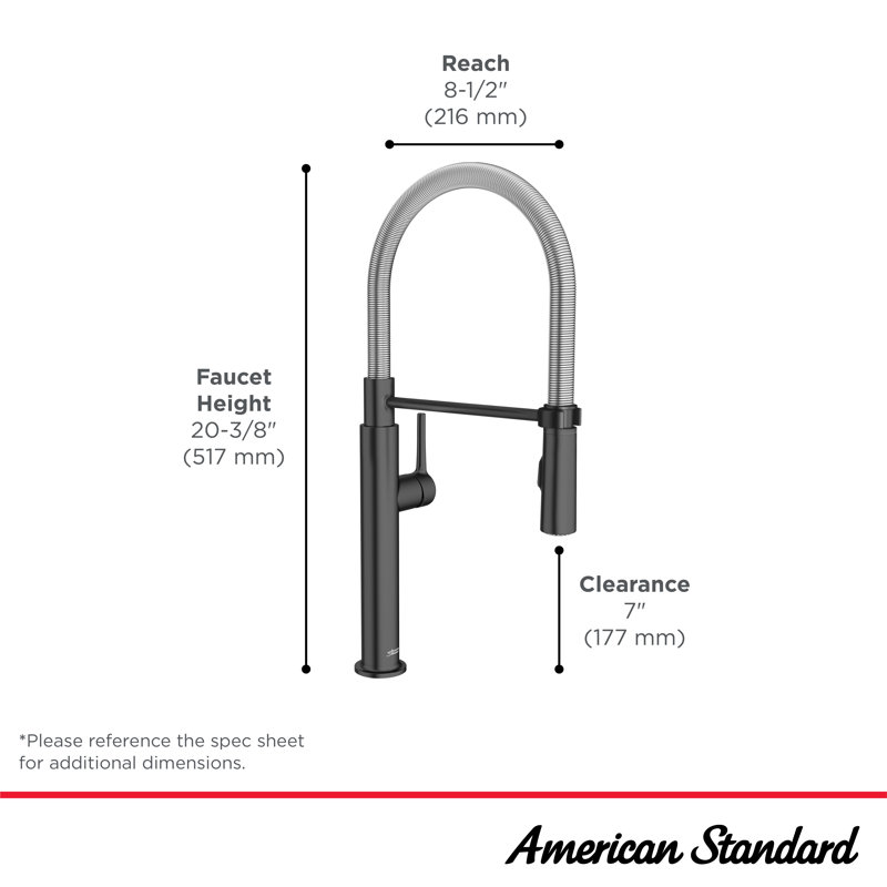 American Standard Studio S Kitchen Faucet, Polished Chrome