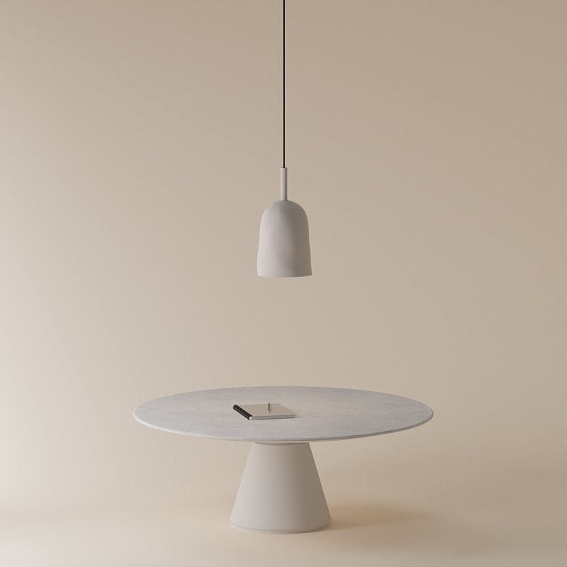 Vessel Pendant Light, Stone, 21" H x 14.5" W x 9" D, Black