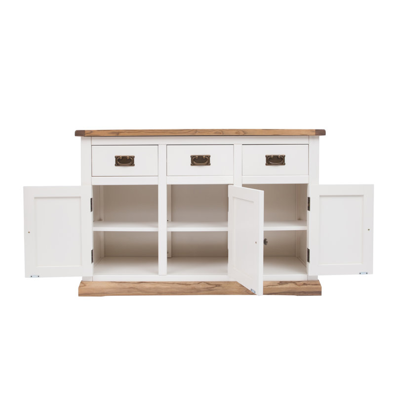 Corda 120cm Sideboard, White/Brown