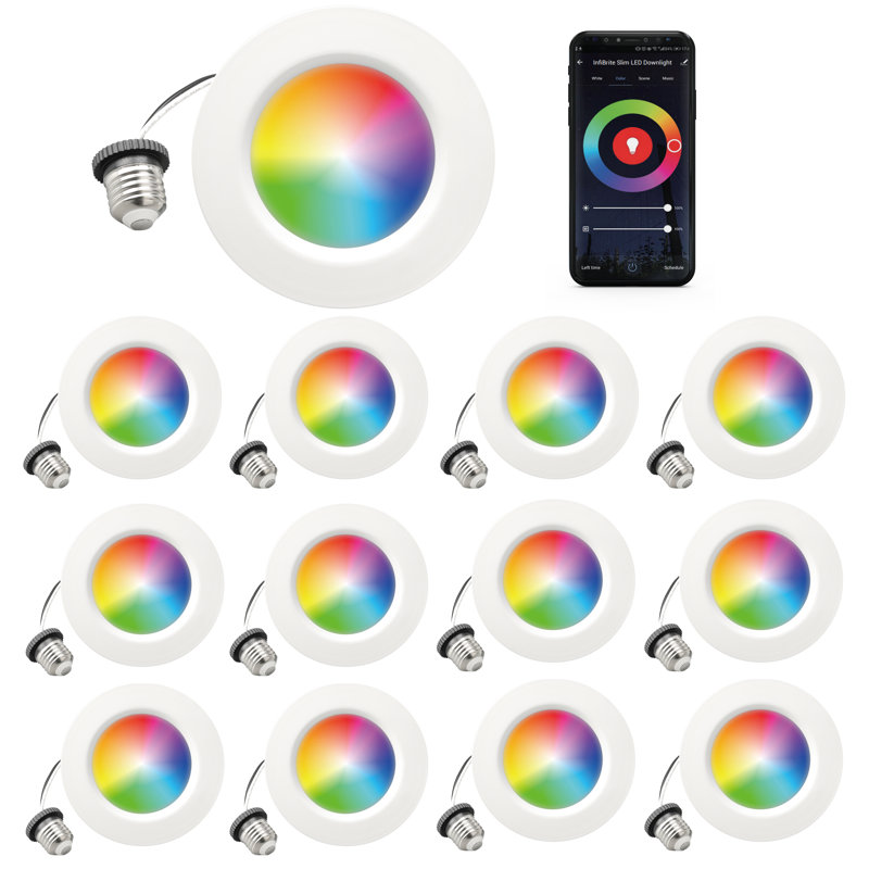 DEL 4 po Smart Retrofit, 9 W, blanc à changement de couleur réglable, Wi-Fi activé, à intensité variable