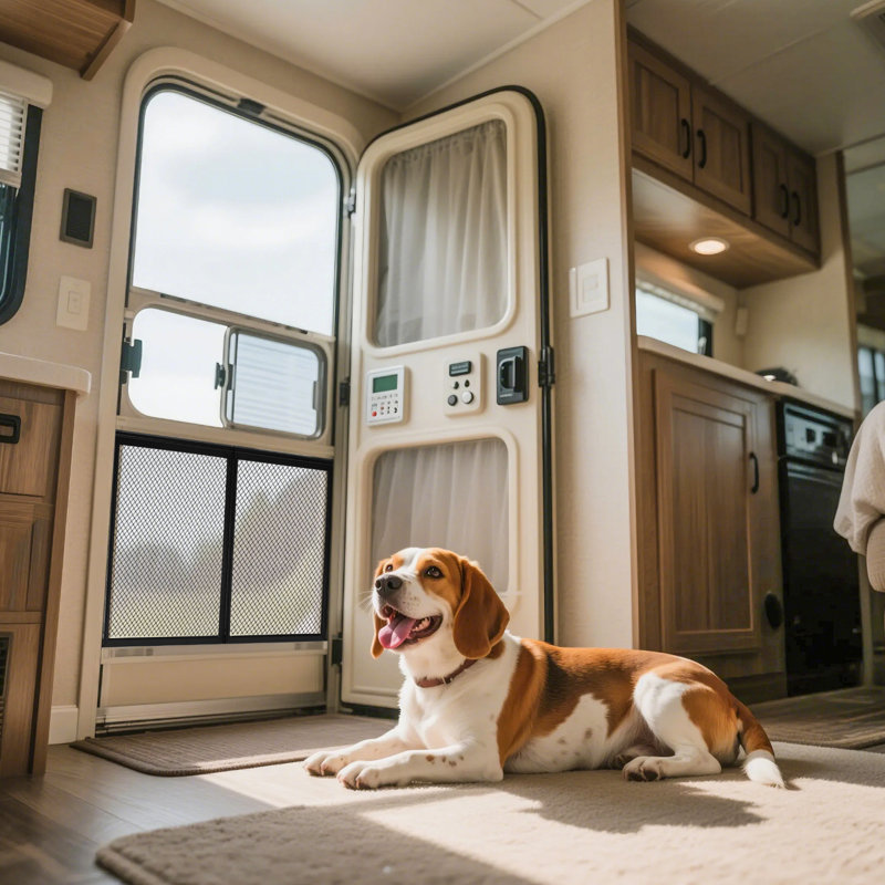 RV Screen Door Protector Door Grille Easy to Install Disassemble, 26.5" W x 0.42" D x 20" H