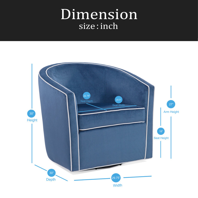 Chaise pivotante, Bleu