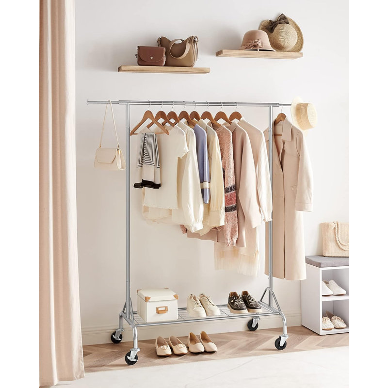 110.5cm Rolling Clothing Rack