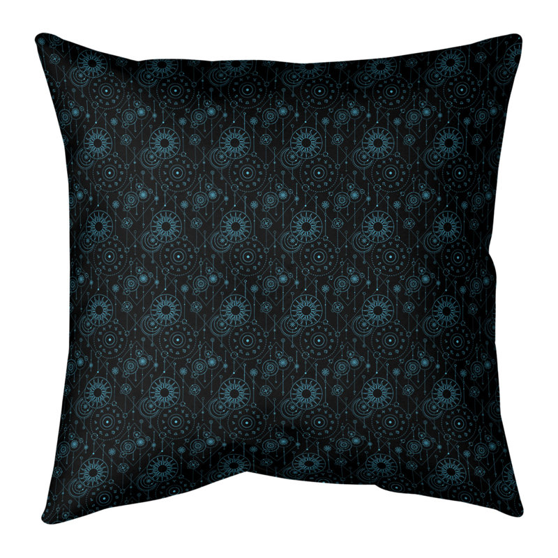 Place de l'astrologie Katelyn Elizabeth, Bourre en polyester, 20 po x 20 po, Noir / bleu clair