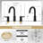 Widespread 2-handle Bathroom Faucet with Drain Assembly-103560080