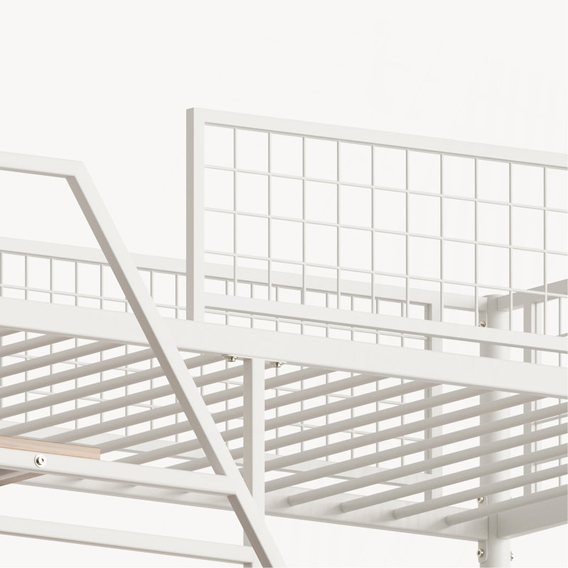 Lit mezzanine polyvalent en métal avec des caractéristiques innovantes pour la chambre à coucher et le dortoir