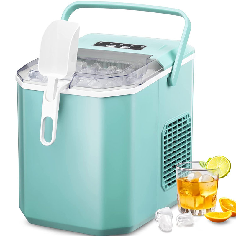 COWSAR 26 Lb. lb. Daily Production Bullet Ice Countertop Ice Maker,9 Ice Cubes Ready in 6 Mins,2 Ice Cube Sizes Available,Automatic Cleaning