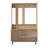 Modern Hall Stand with Metal Legs, Walnut Color, 70.2 x 70.2 x 13.9 inches | 100% Melamine Coated Particle Board, Thickness: 0.7 inches | Stylish & Functional Storage Solution for Entryway & Hallway-675213626