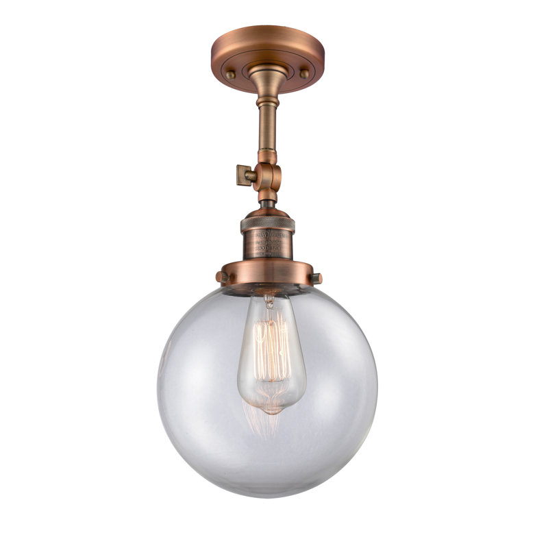 Clementina Dimmable Bath Sconce, Antique Copper, Clear, Bulb Not Included