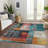Machine Washable Indoor/Outdoor Xhevrie Teal Rug-1966959563