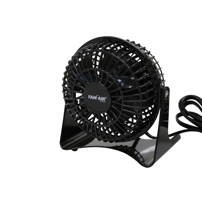 Fanfair 4" Personal Fan, Black, 4"