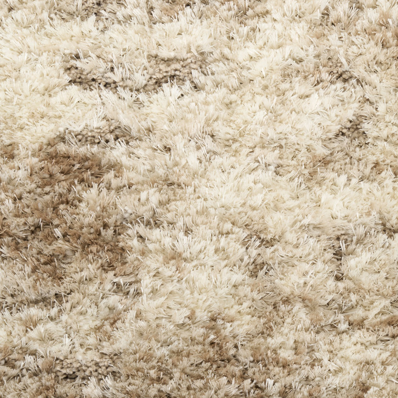Nourison Dreamy Shag Ivory Dark Beige Modern Indoor Rug, Rectangle 4' x 6'