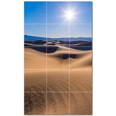 Murale décorative en céramique satinée 4,25 po x 4,25 po Desert Photo