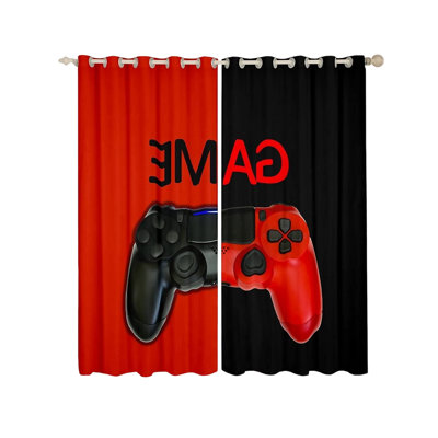 Paire de rideaux en velours Gamer