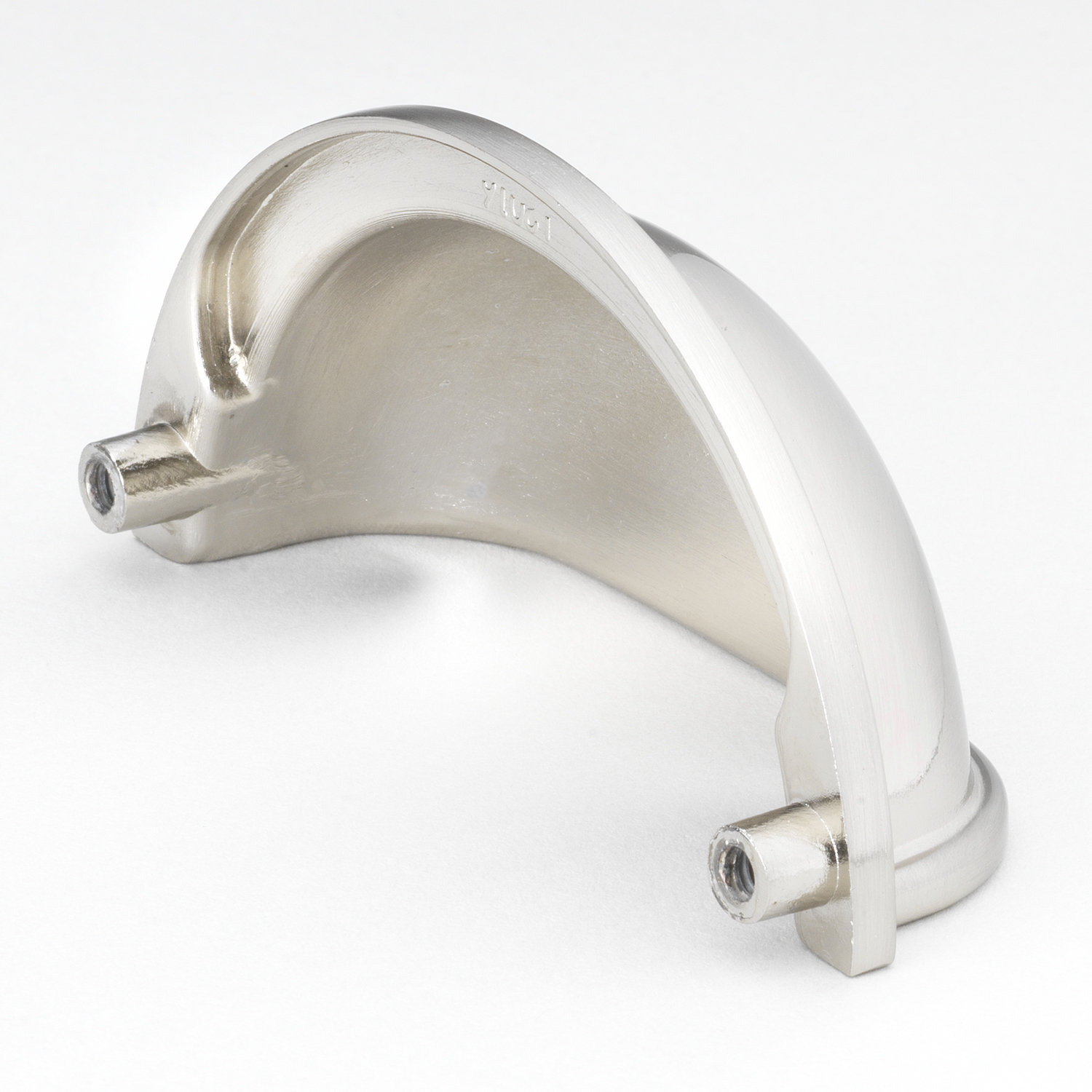 Classic Cup Bin Cabinet Pull, Satin Nickel