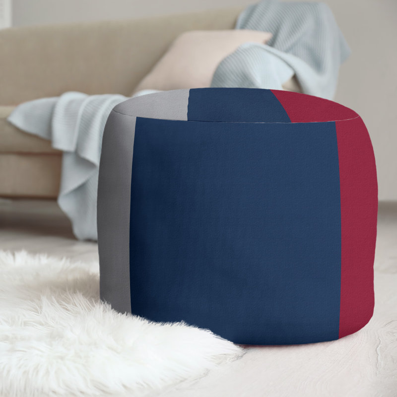 Repose-pieds repose-pieds rond 20,5", Winnipeg, Argent / bleu nuit polaire / rouge