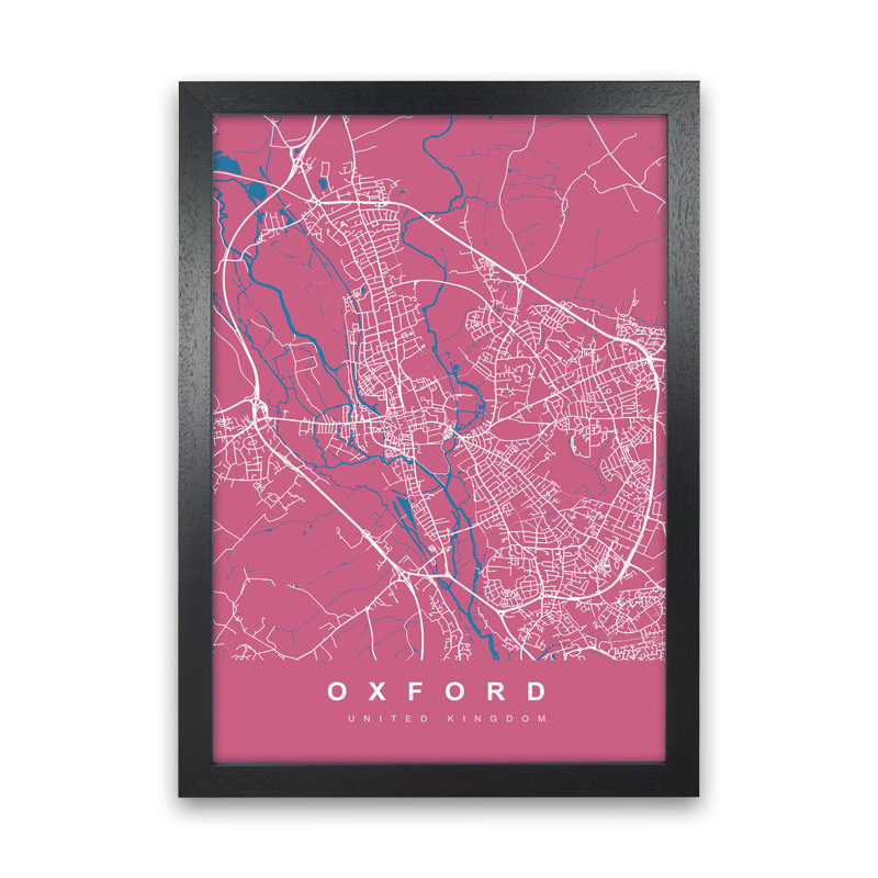 Oxford III - Print, 88cm H x 64cm W x 3cm D, Black Paper